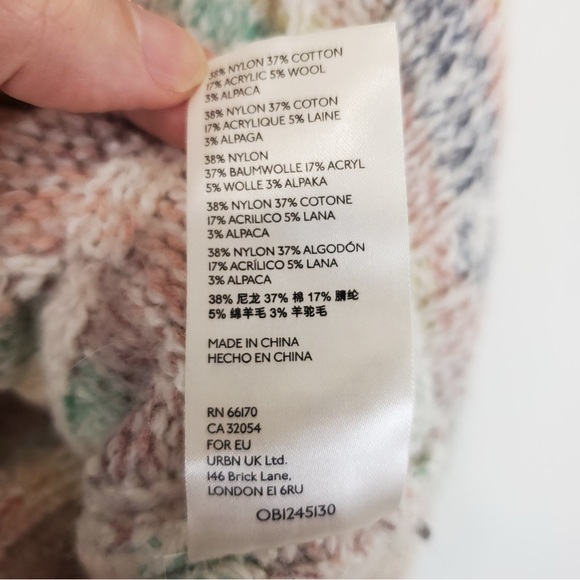 Free People Popsicle Marled Turtleneck Crop Sweater - Picture 4 of 6